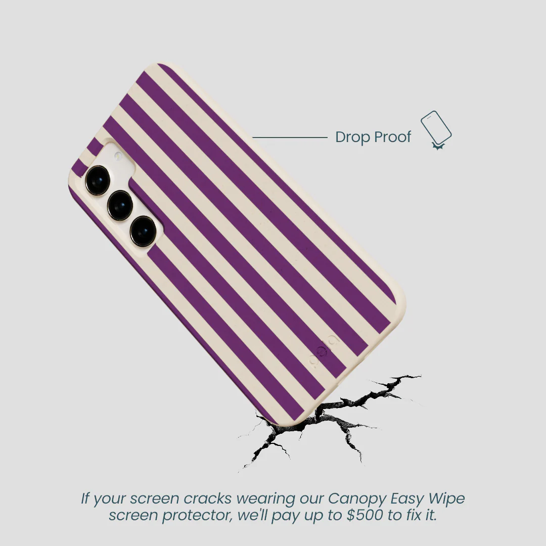 Seashell Plum Stripes Samsung Galaxy S24 Case - Image 4