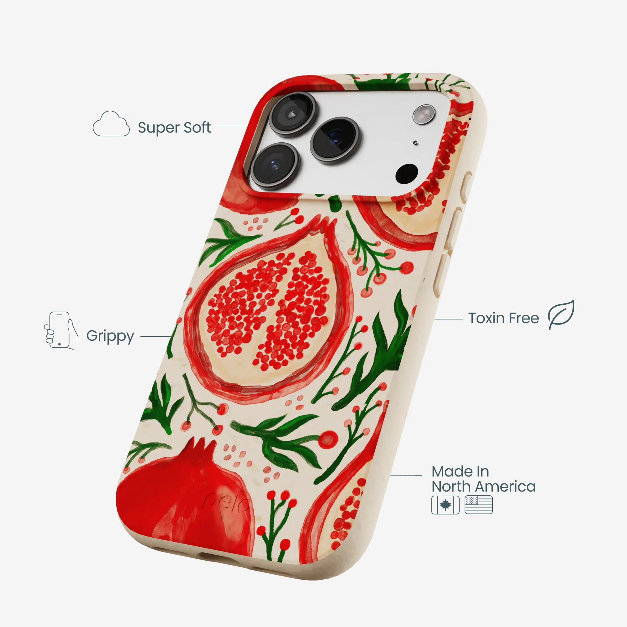 Seashell Pomegranate Cheer iPhone 17 Pro Case - Image 4