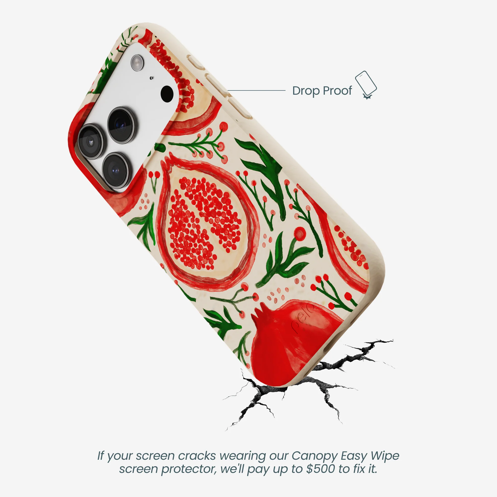 Seashell Pomegranate Cheer iPhone 17 Pro Case - Image 5