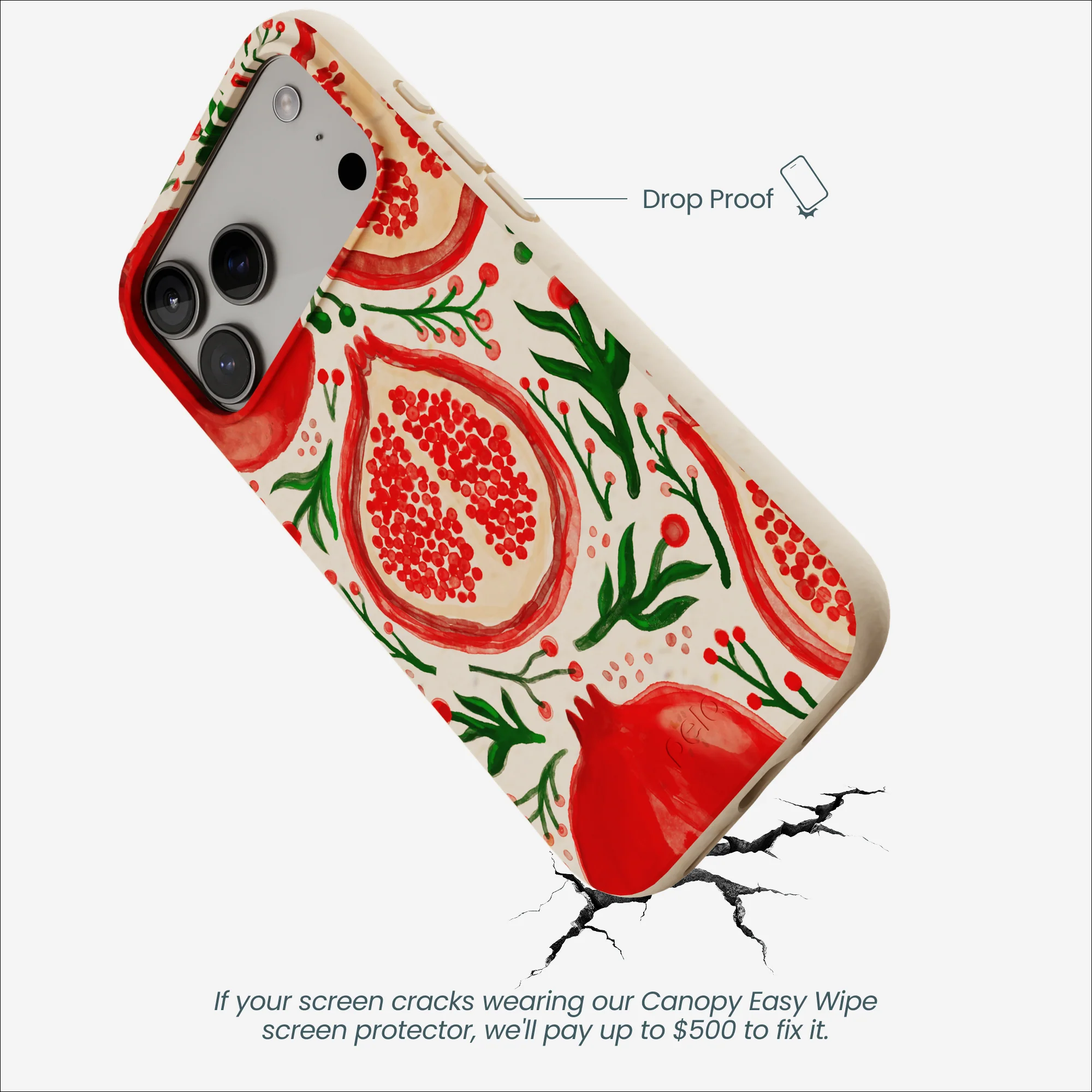 Seashell Pomegranate Cheer iPhone 17 Pro Max Case - Image 5