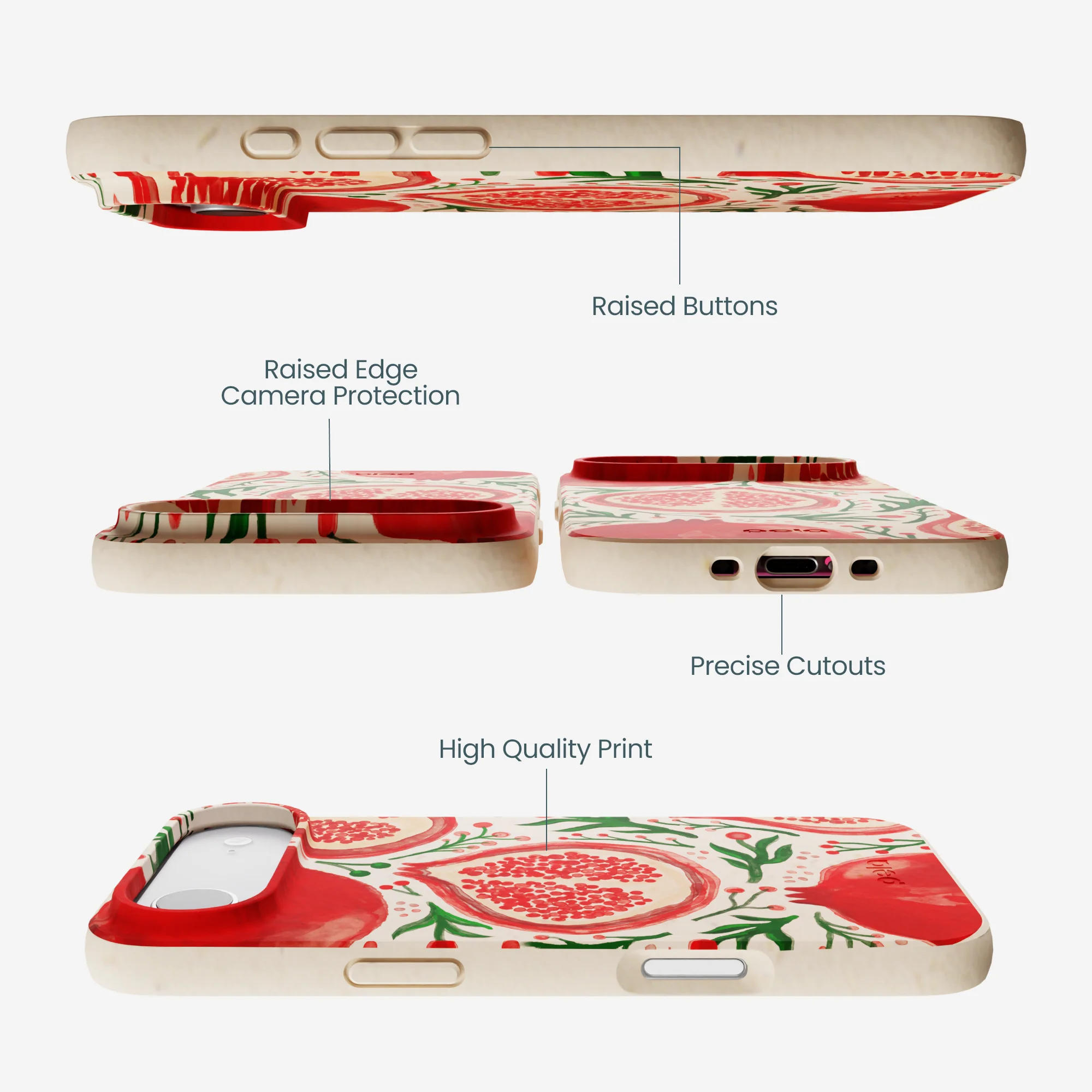Seashell Pomegranate Cheer iPhone Air Case - Image 3