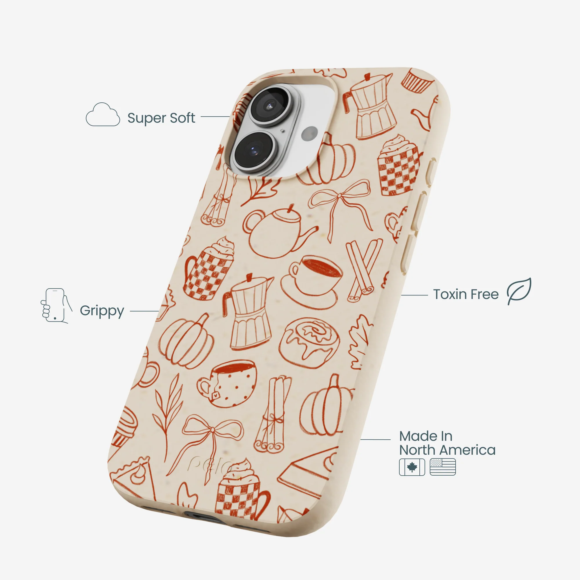 Seashell Pumpkin Spice iPhone 17 Case - Image 4