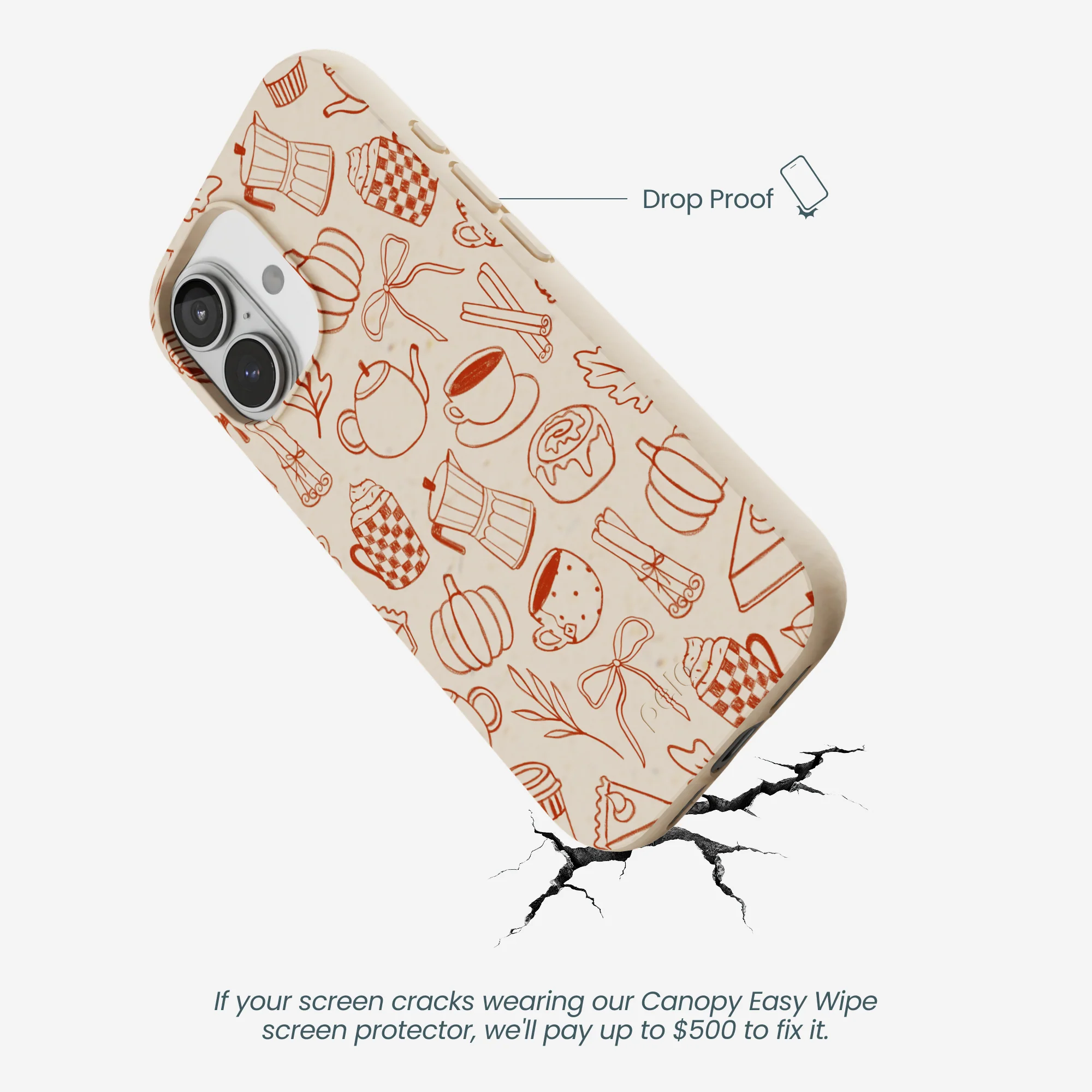 Seashell Pumpkin Spice iPhone 17 Case - Image 5