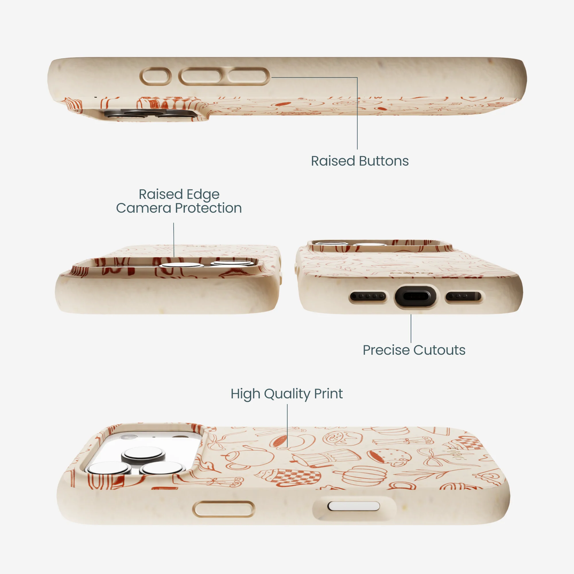 Seashell Pumpkin Spice iPhone 17 Pro Case - Image 3