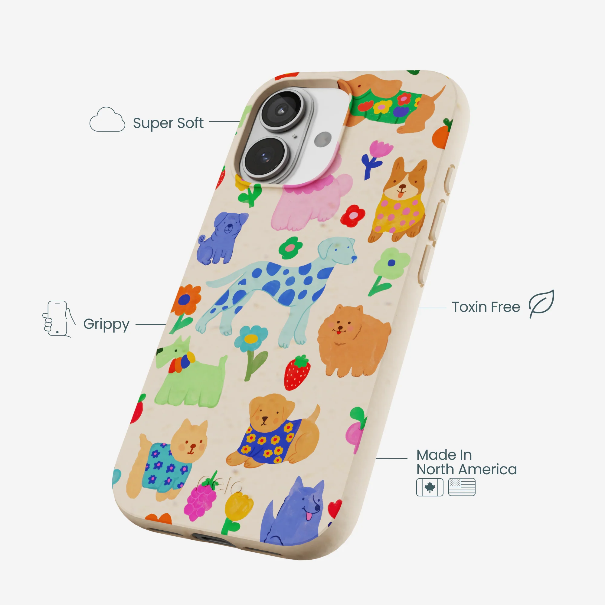 Seashell Pup Bloom iPhone 17 Case - Image 4