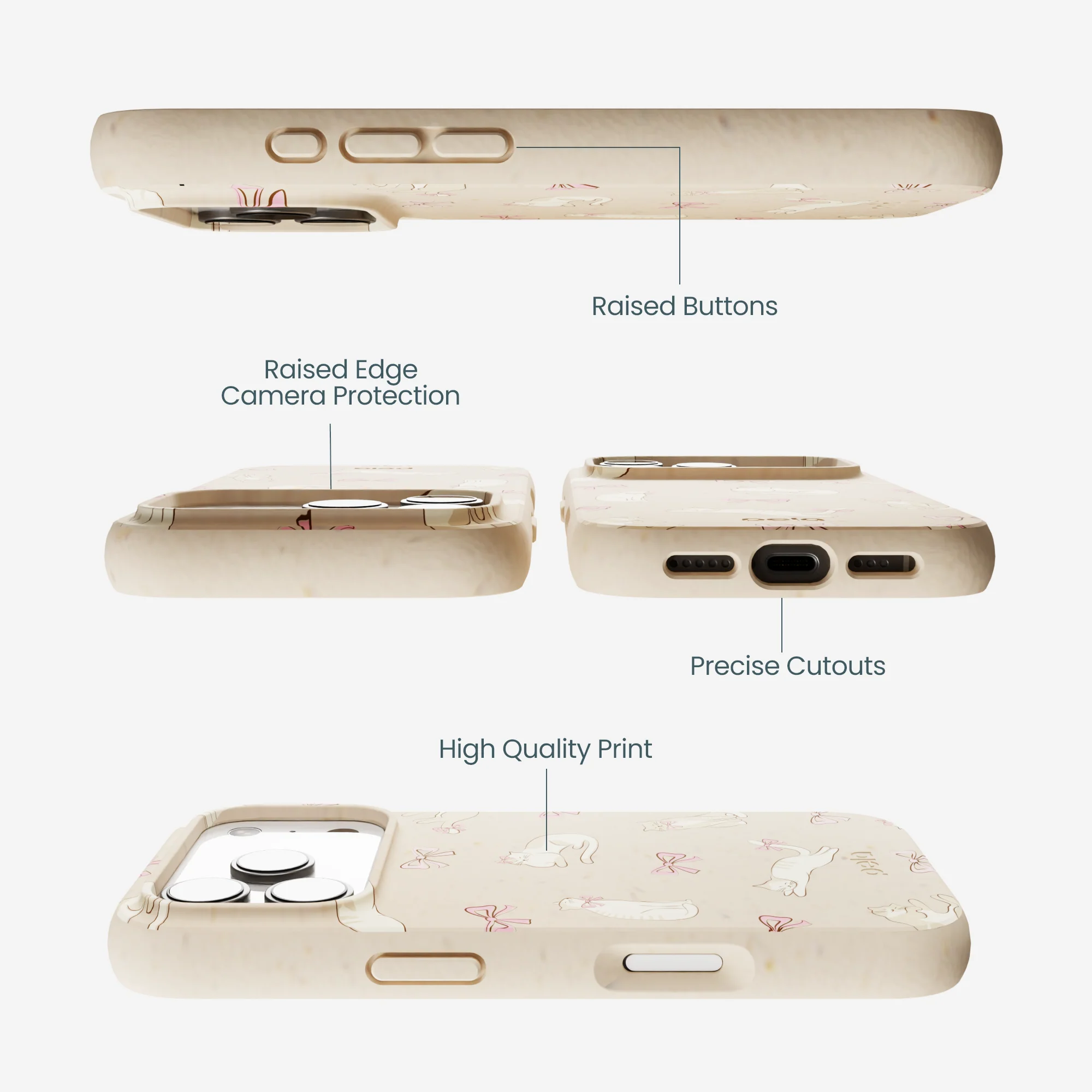 Seashell Purrfect iPhone 17 Pro Case - Image 3