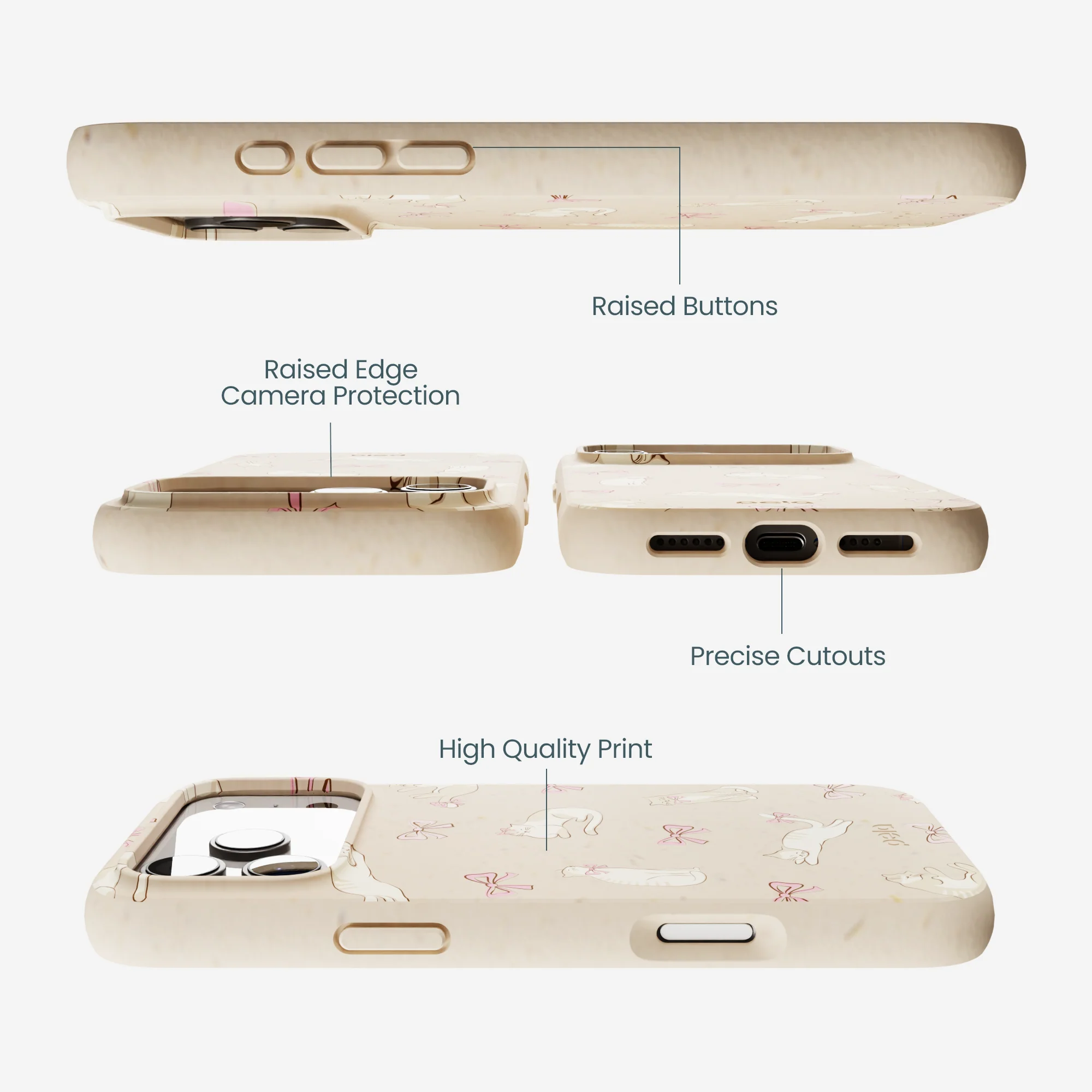 Seashell Purrfect iPhone 17 Pro Max Case - Image 3