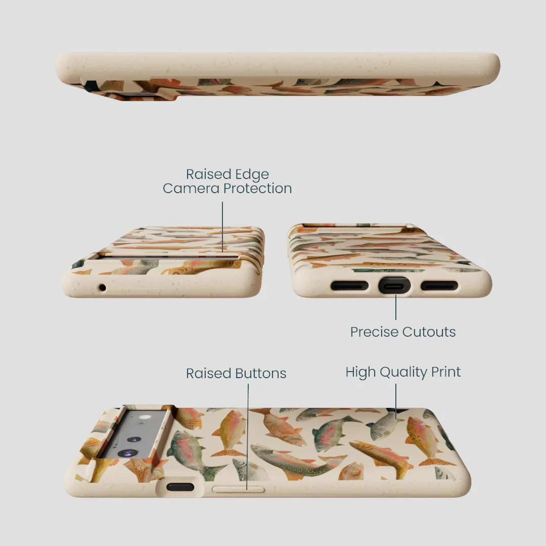 Seashell Rainbow Trout Google Pixel 6 Case - Image 3