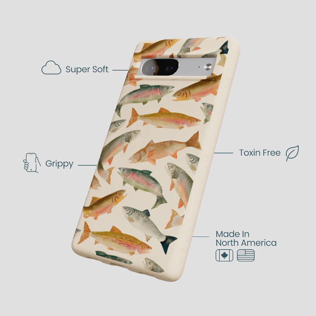 Seashell Rainbow Trout Google Pixel 7 Case - Image 4