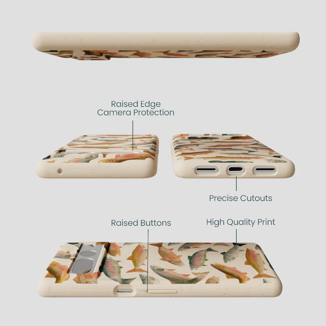 Seashell Rainbow Trout Google Pixel 7 Pro Case - Image 3