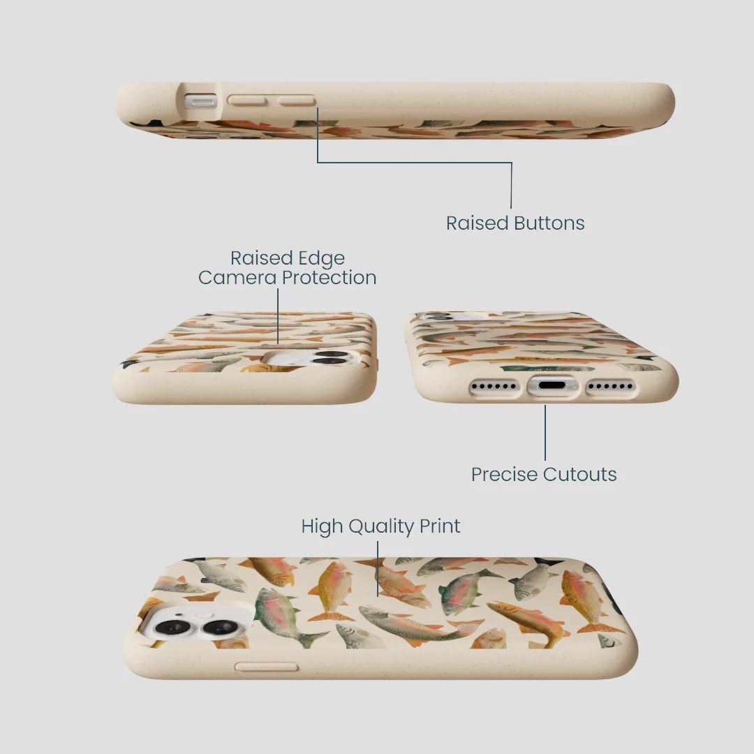 Seashell Rainbow Trout iPhone 11 Case - Image 3