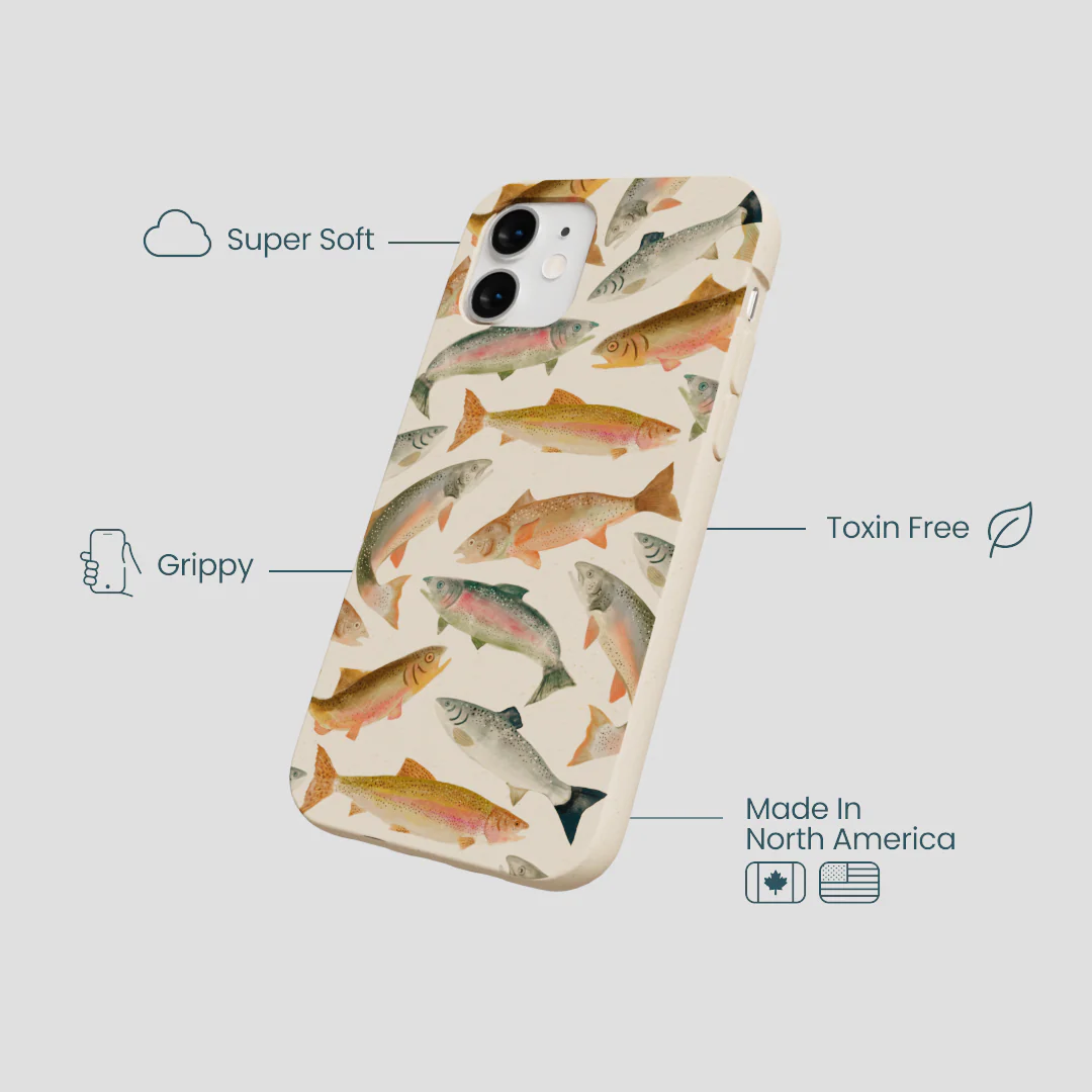 Seashell Rainbow Trout iPhone 12 Mini Case - Image 4