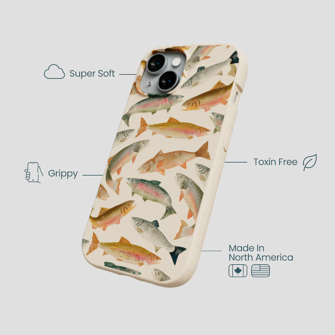 Seashell Rainbow Trout iPhone 15 Case - Image 4