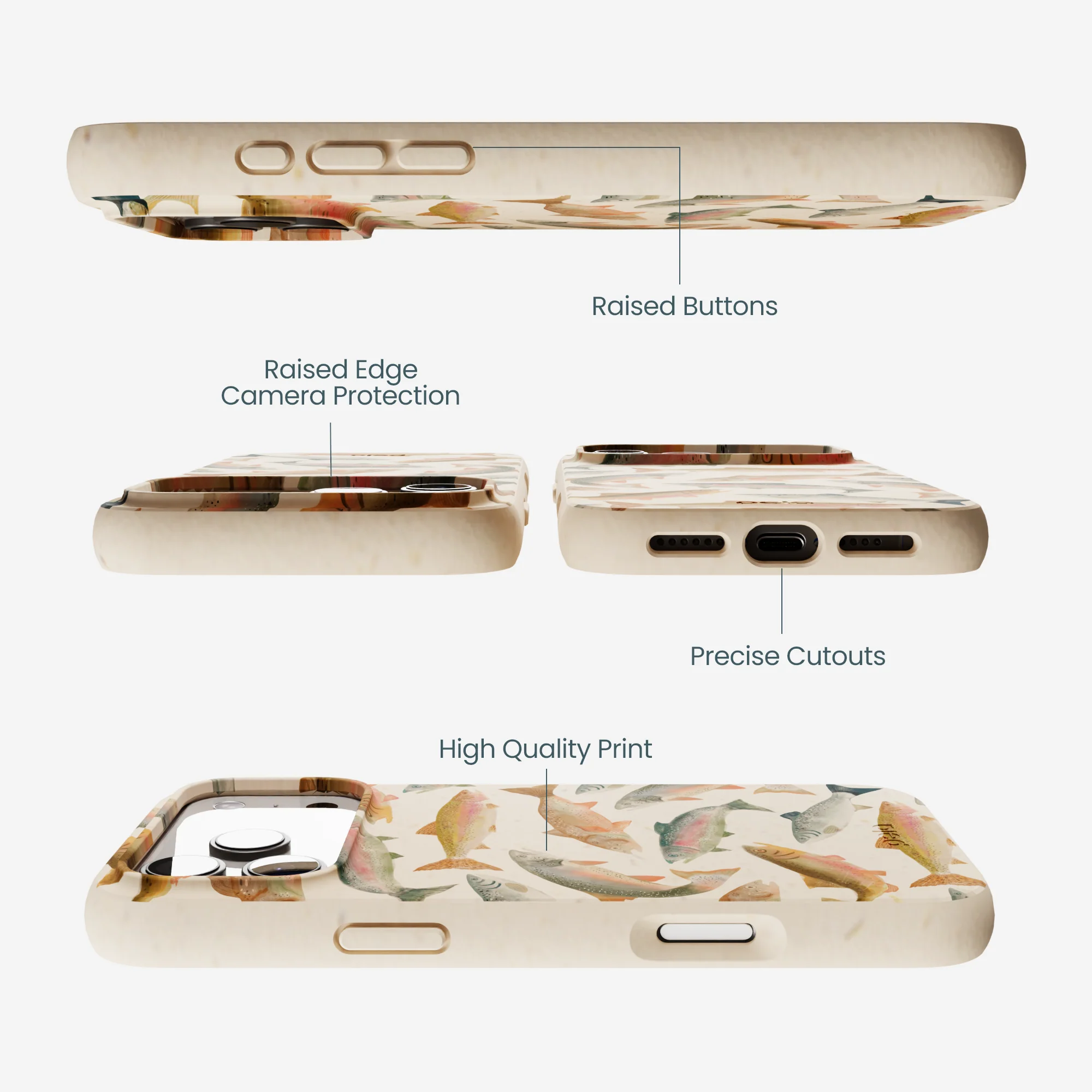 Seashell Rainbow Trout iPhone 17 Pro Max Case - Image 3