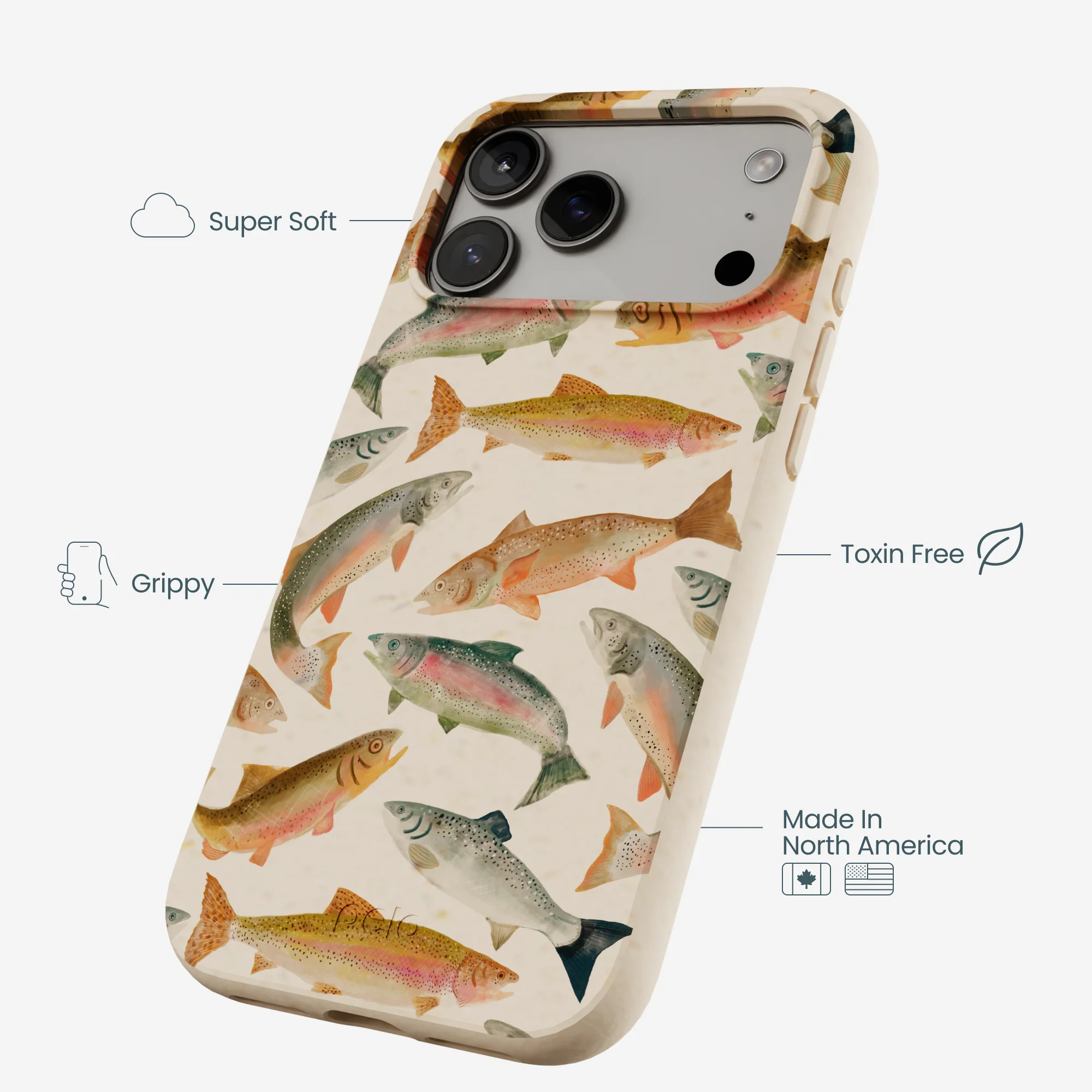 Seashell Rainbow Trout iPhone 17 Pro Max Case - Image 4