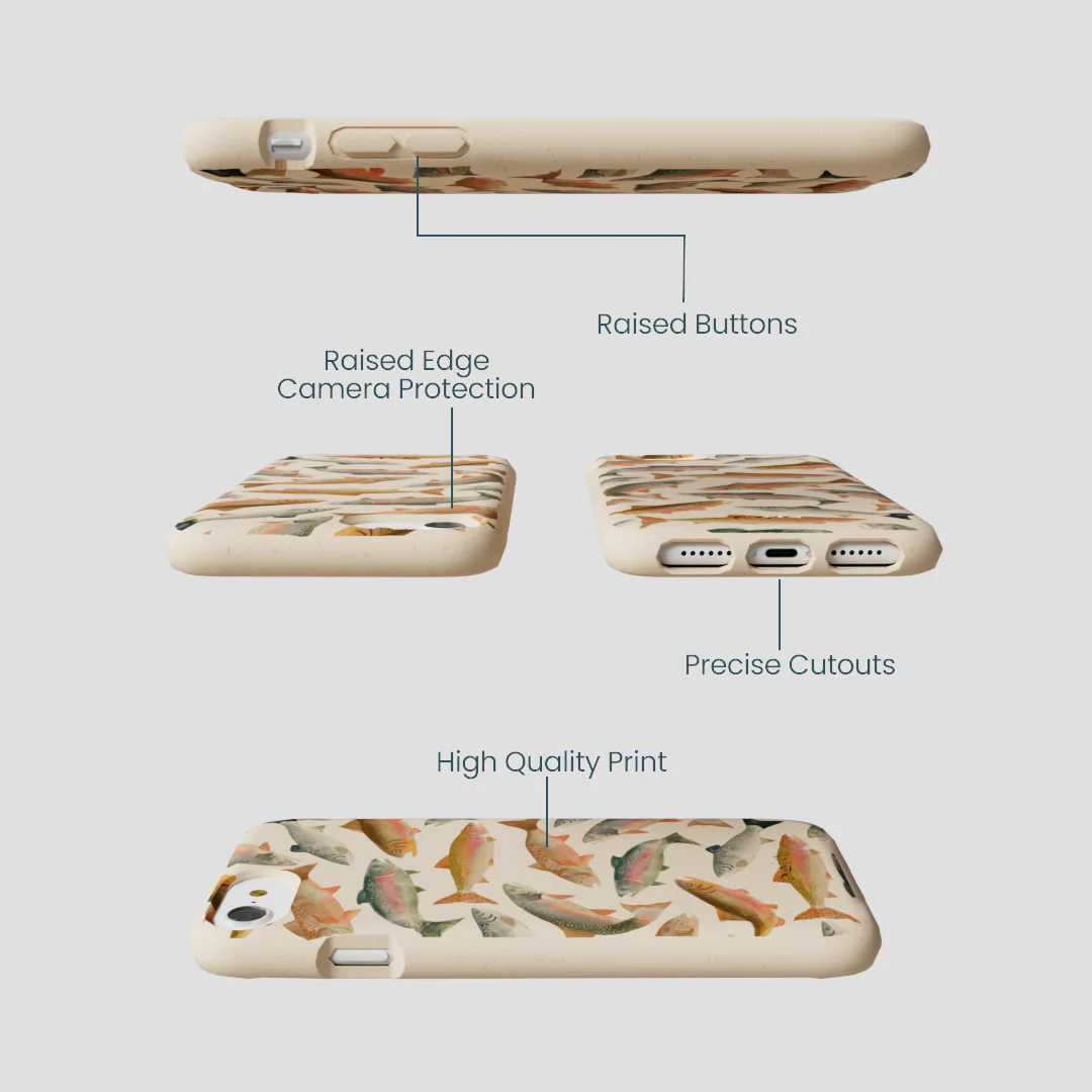 Seashell Rainbow Trout iPhone 6/6s/7/8/SE Case - Image 3