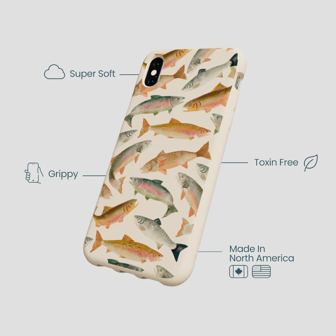 Seashell Rainbow Trout iPhone XR Case - Image 4