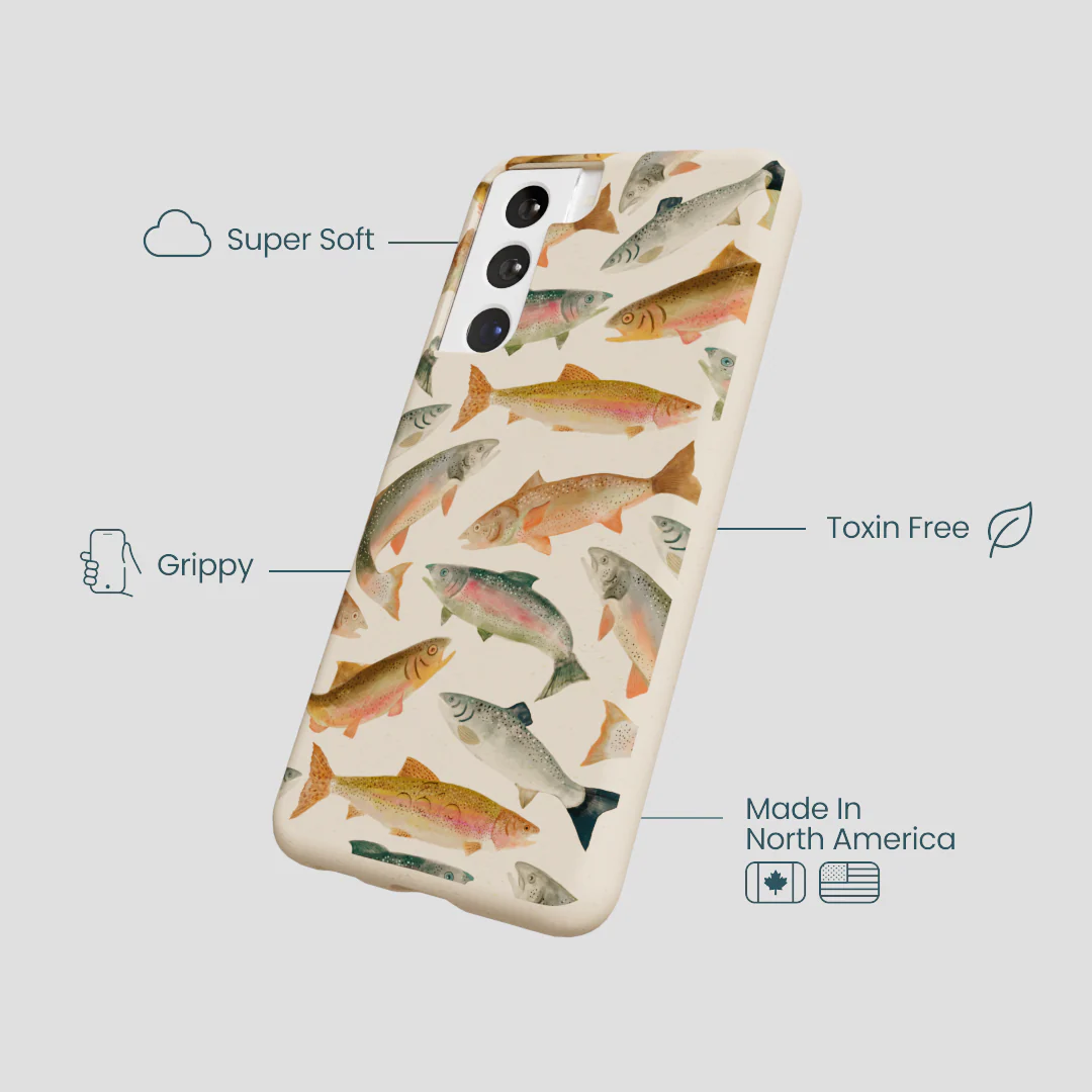 Seashell Rainbow Trout Samsung Galaxy S22 Case - Image 4