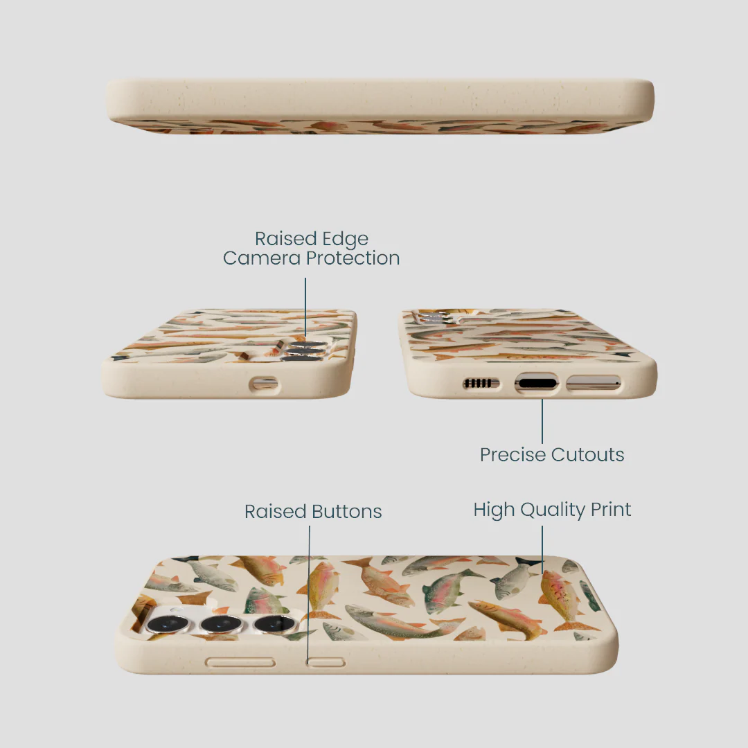 Seashell Rainbow Trout Samsung Galaxy S23 Case - Image 3