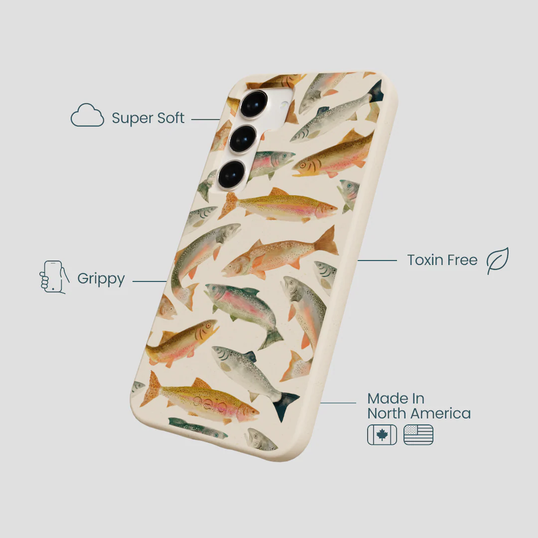 Seashell Rainbow Trout Samsung Galaxy S23 Case - Image 4