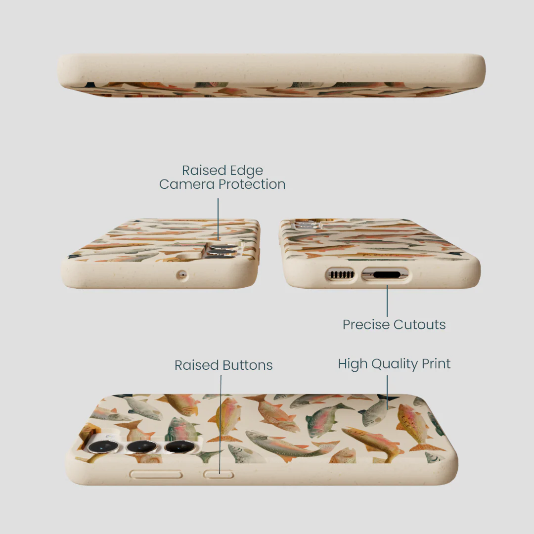Seashell Rainbow Trout Samsung Galaxy S23+(Plus) Case - Image 3