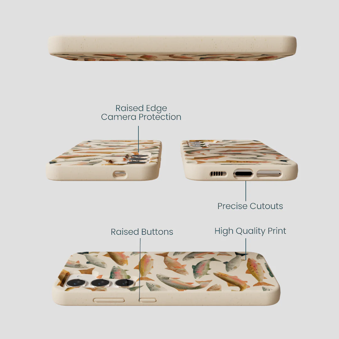 Seashell Rainbow Trout Samsung Galaxy S24 Case - Image 3
