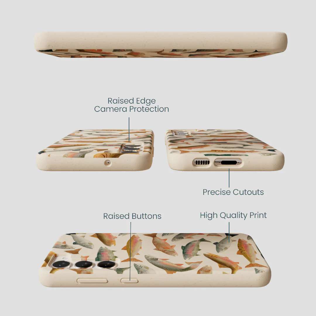 Seashell Rainbow Trout Samsung Galaxy S24+(Plus) Case - Image 3