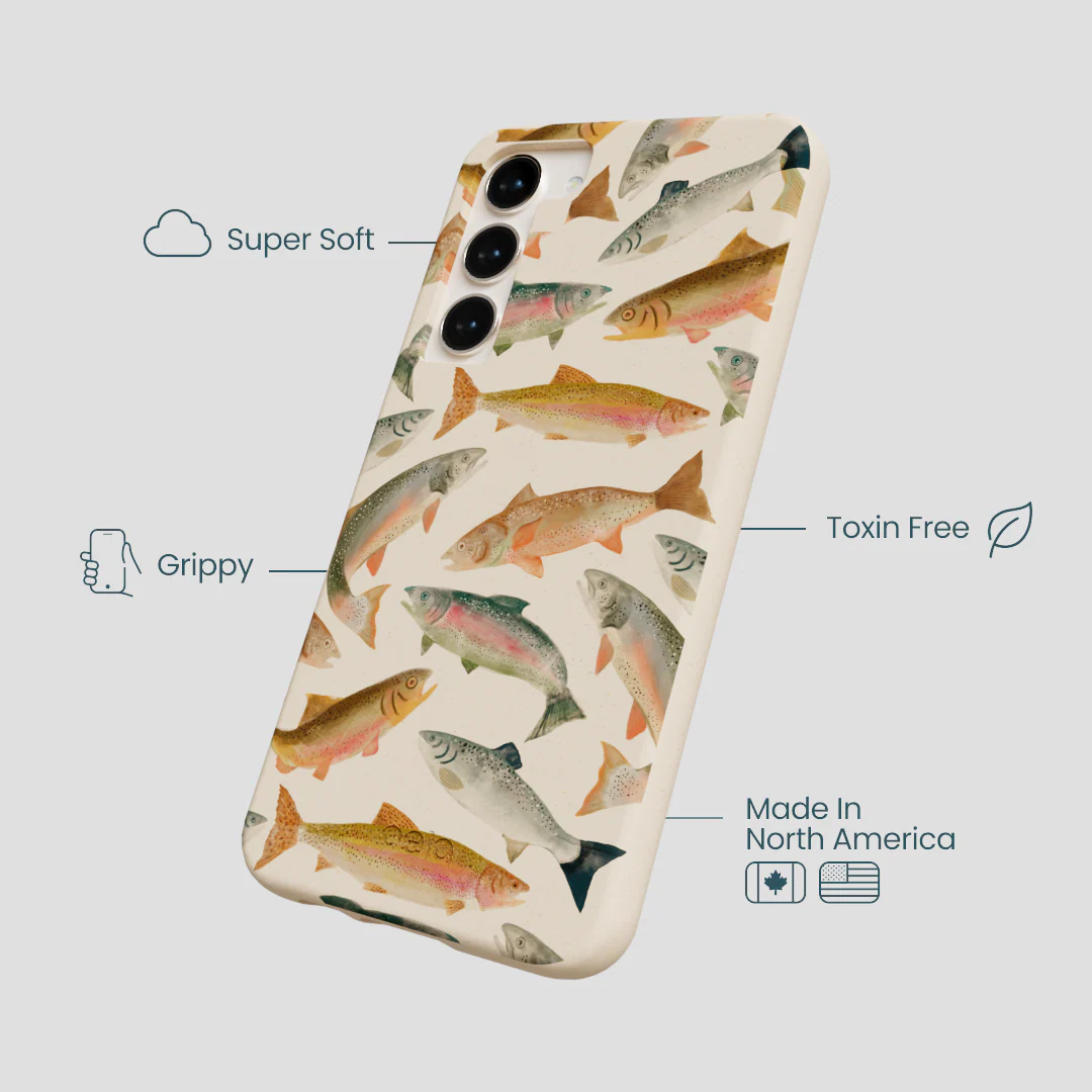 Seashell Rainbow Trout Samsung Galaxy S24+(Plus) Case - Image 4
