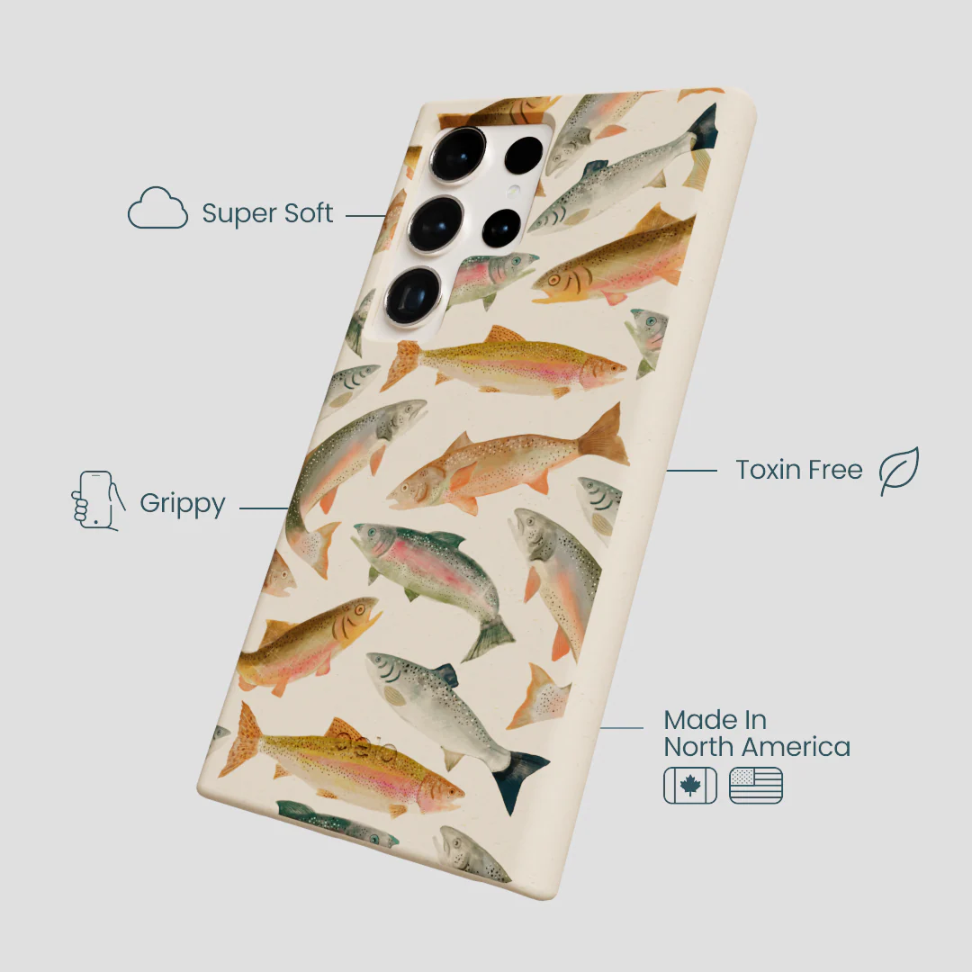 Seashell Rainbow Trout Samsung Galaxy S24 Ultra Case - Image 4