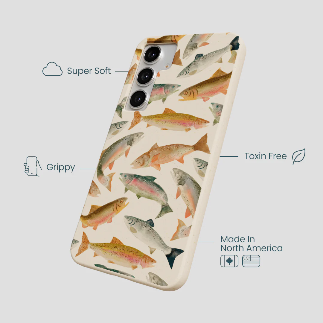 Seashell Rainbow Trout Samsung Galaxy S25+(Plus) Case - Image 4