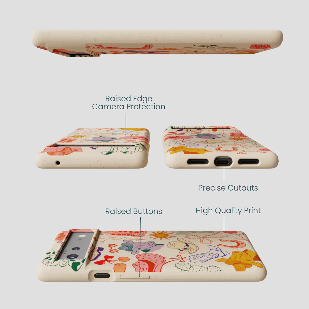 Seashell Retro Rodeo Google Pixel 6 Case - Image 3
