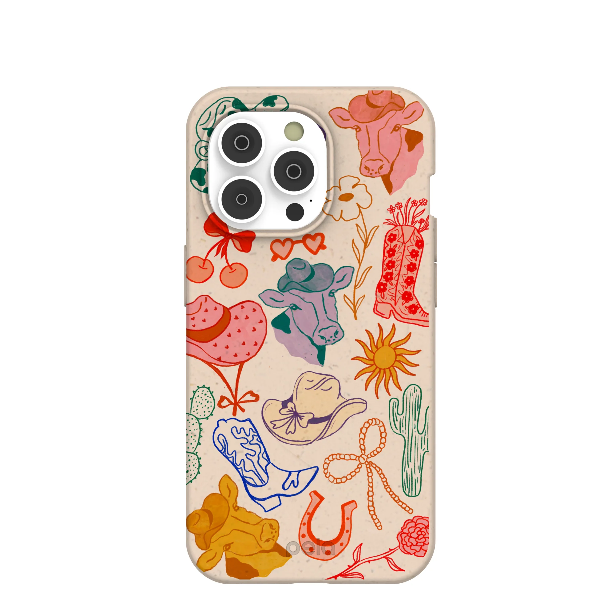 Seashell Retro Rodeo iPhone 14 Pro Case