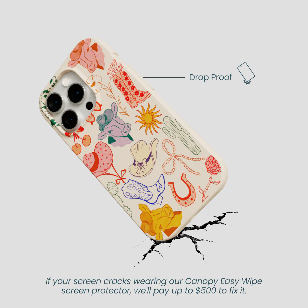Seashell Retro Rodeo iPhone 15 Pro Case - Image 5