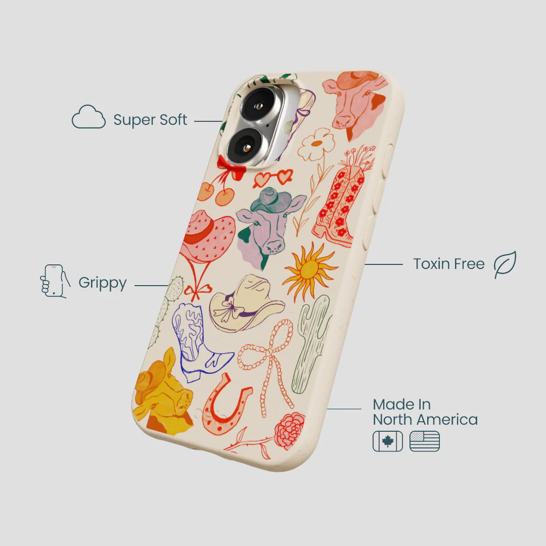 Seashell Retro Rodeo iPhone 16 Case - Image 4