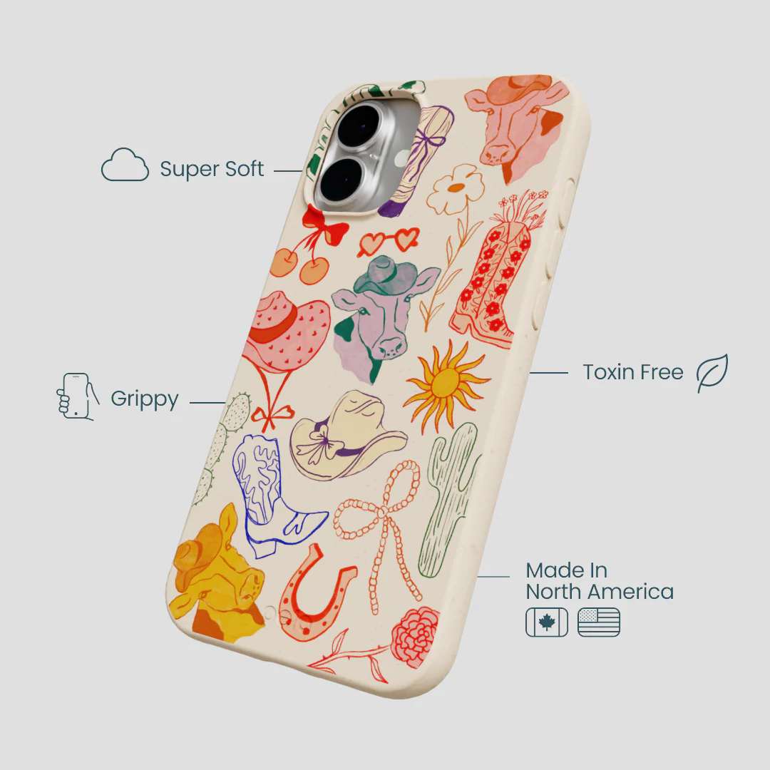 Seashell Retro Rodeo iPhone 16 Plus Case - Image 4