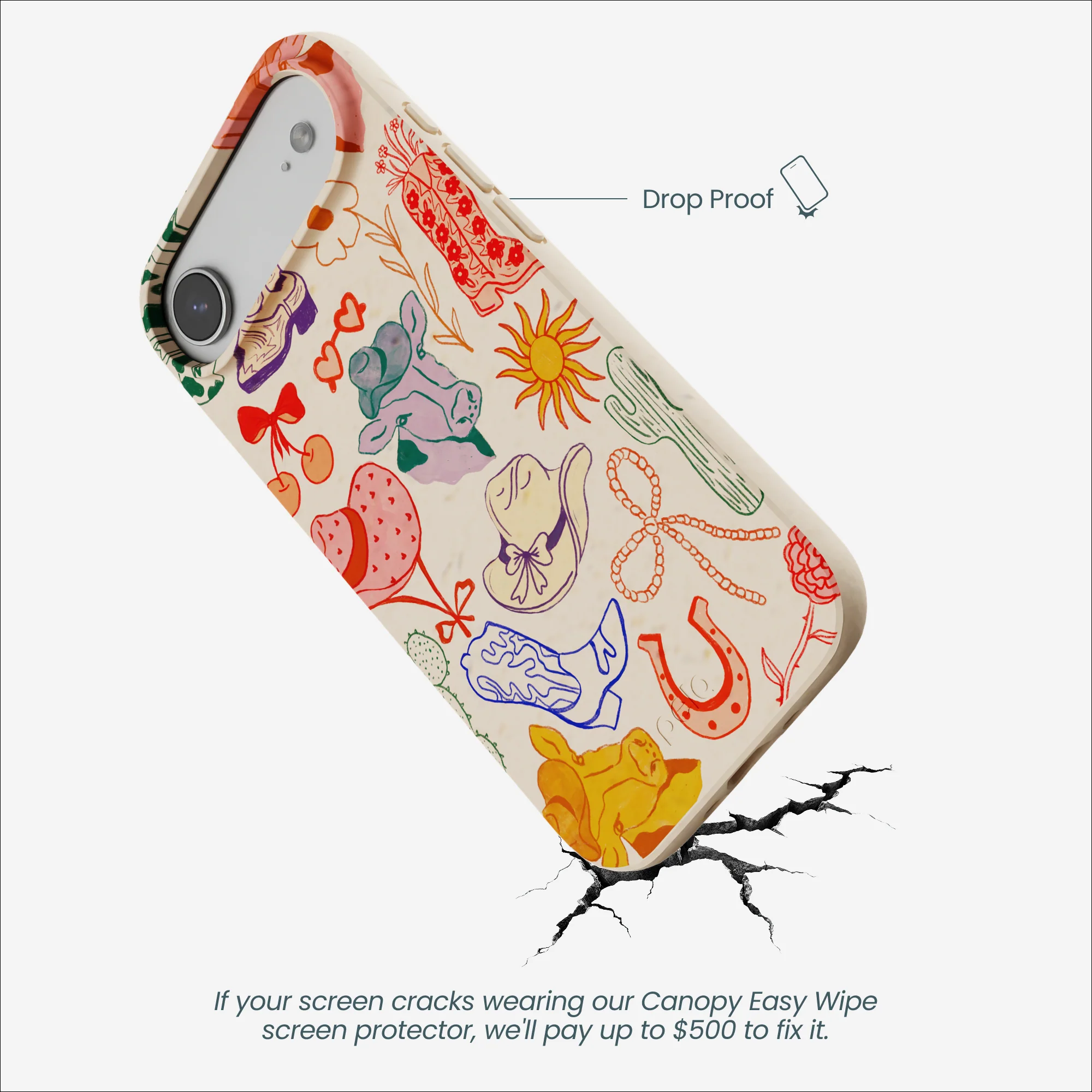Seashell Retro Rodeo iPhone Air Case - Image 5