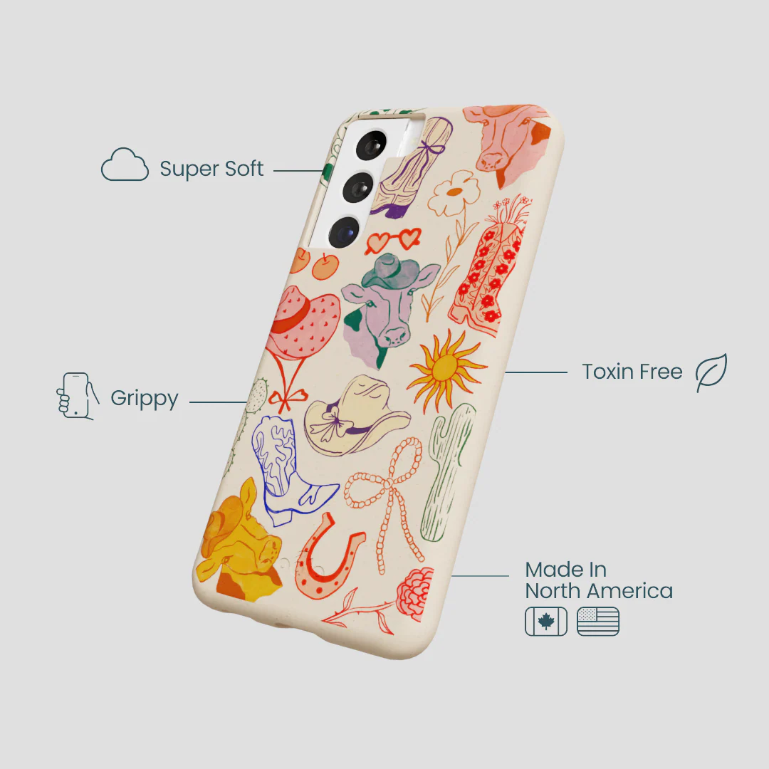 Seashell Retro Rodeo Samsung Galaxy S22 Case - Image 4