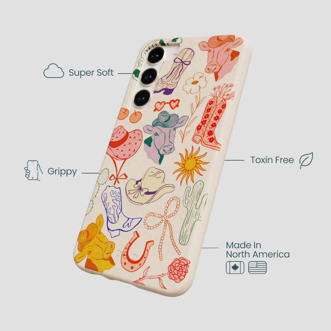 Seashell Retro Rodeo Samsung Galaxy S23+(Plus) Case - Image 4