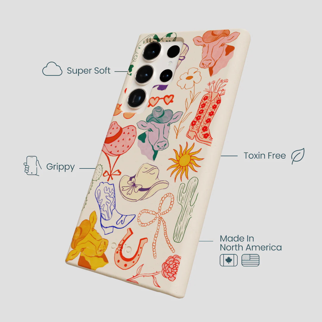 Seashell Retro Rodeo Samsung Galaxy S24 Ultra Case - Image 4