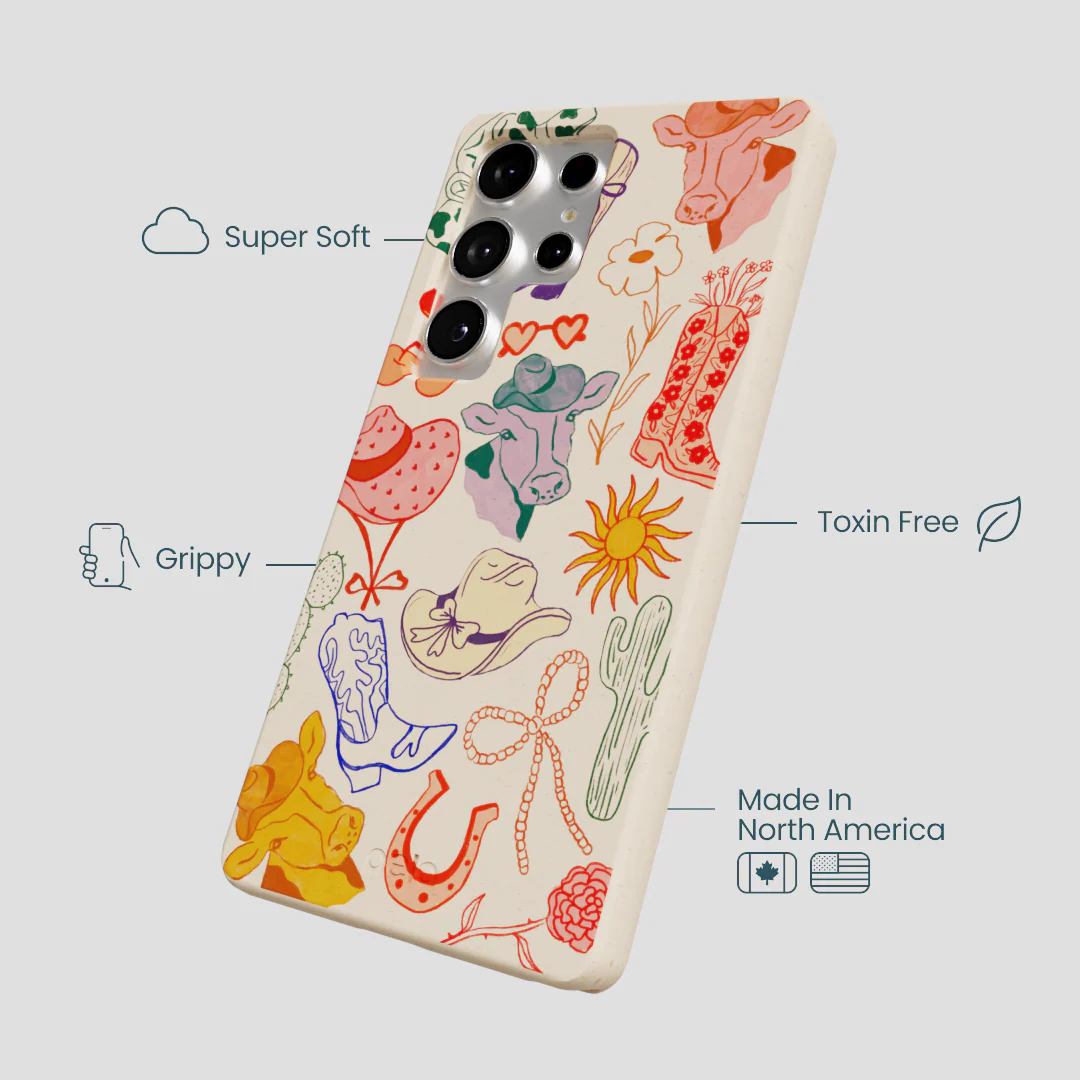 Seashell Retro Rodeo Samsung Galaxy S25 Ultra Case - Image 4