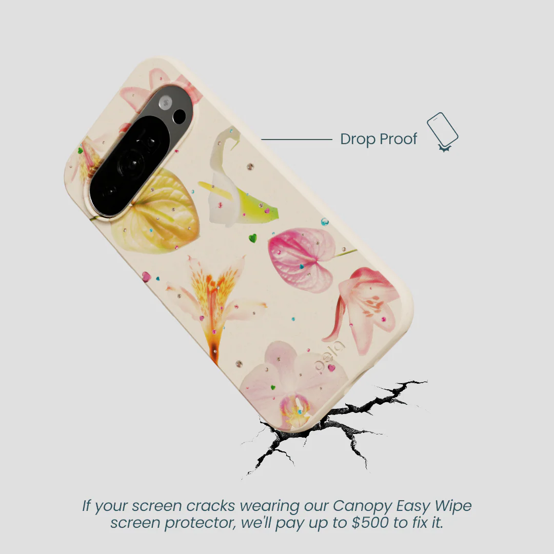Seashell Rhinestone Bouquet Google Pixel 10/10 Pro Case - Image 4