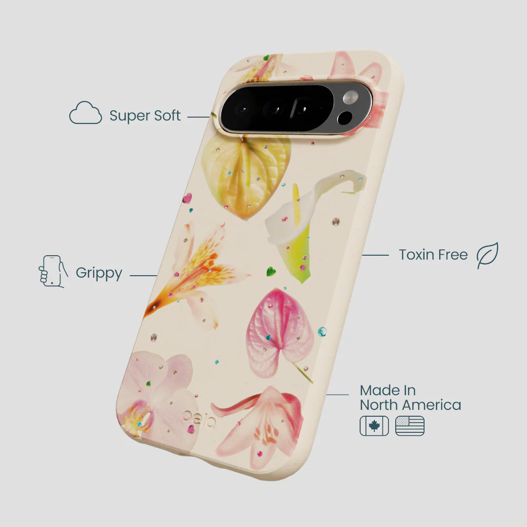 Seashell Rhinestone Bouquet Google Pixel 10 Pro XL Case - Image 3