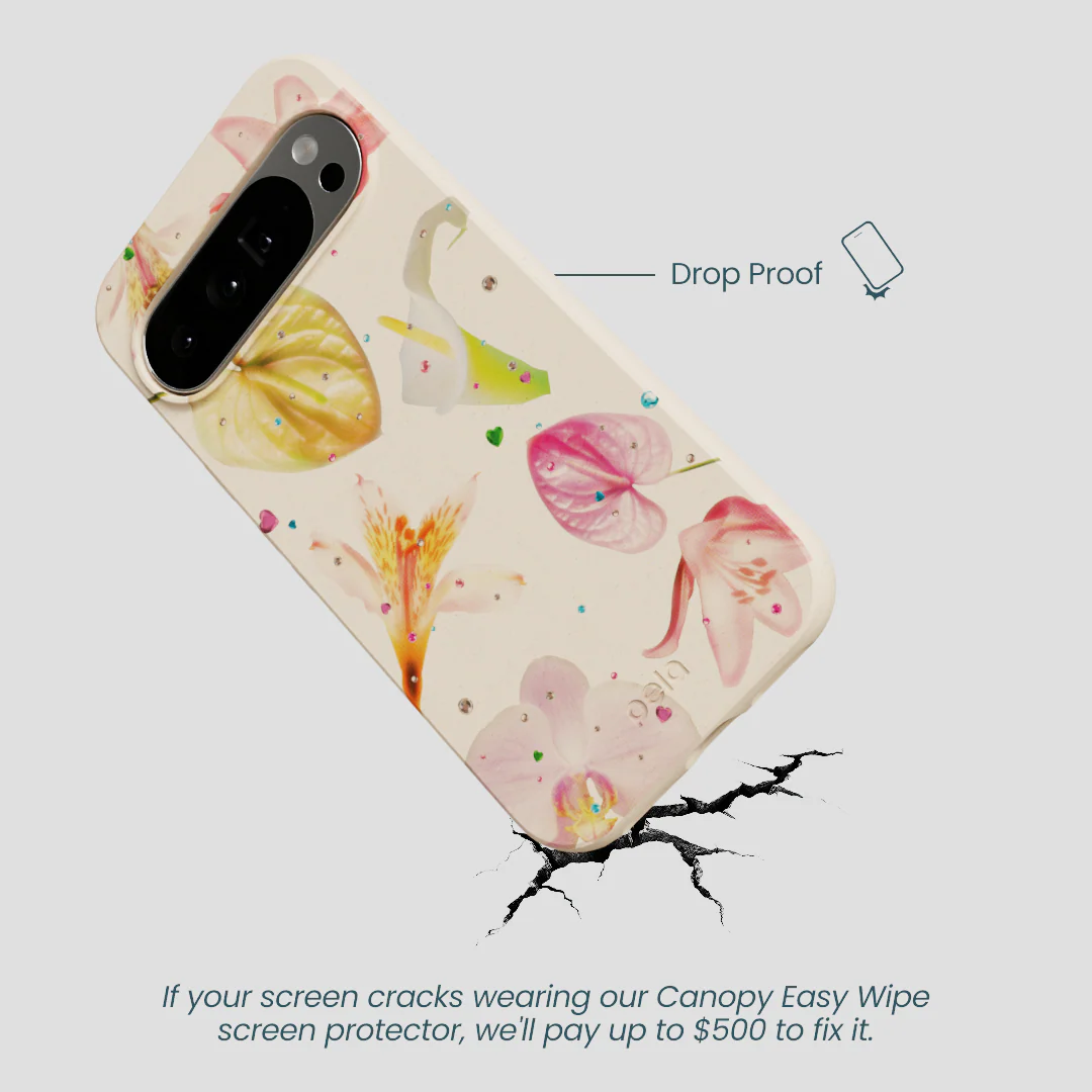 Seashell Rhinestone Bouquet Google Pixel 10 Pro XL Case - Image 4