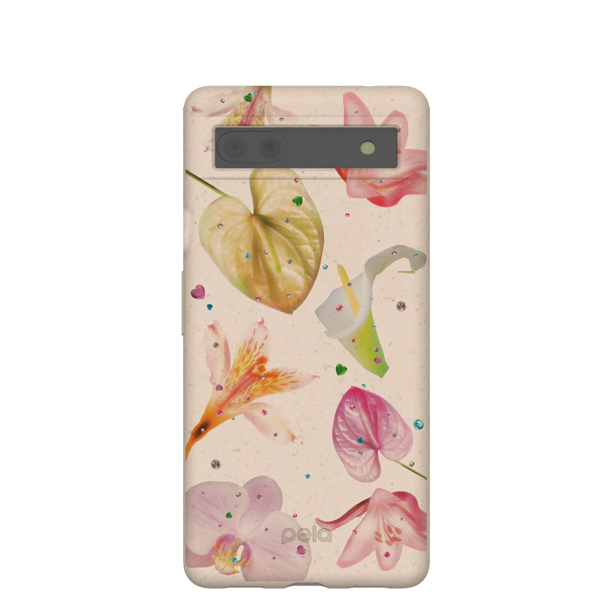 Seashell Rhinestone Bouquet Google Pixel 6a Case