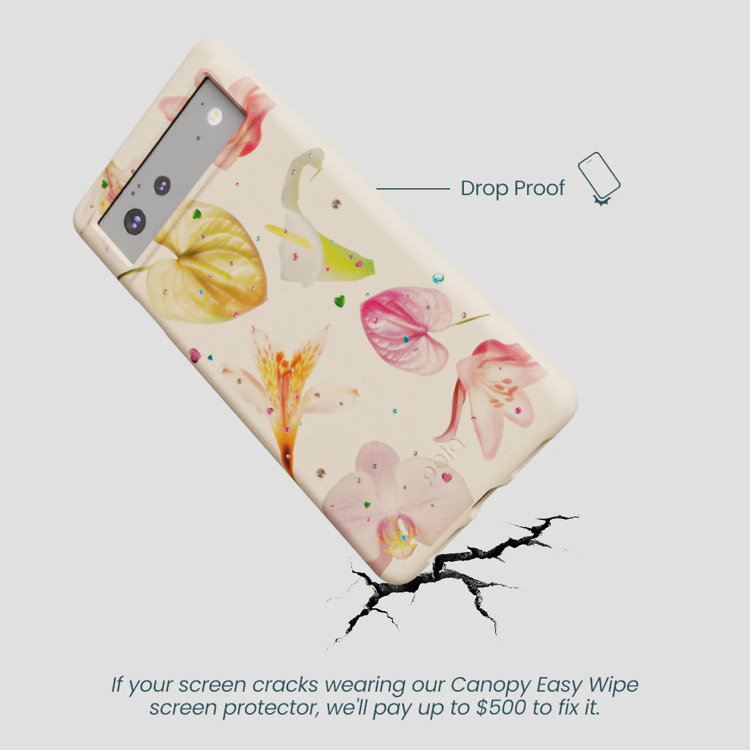 Seashell Rhinestone Bouquet Google Pixel 6a Case - Image 4