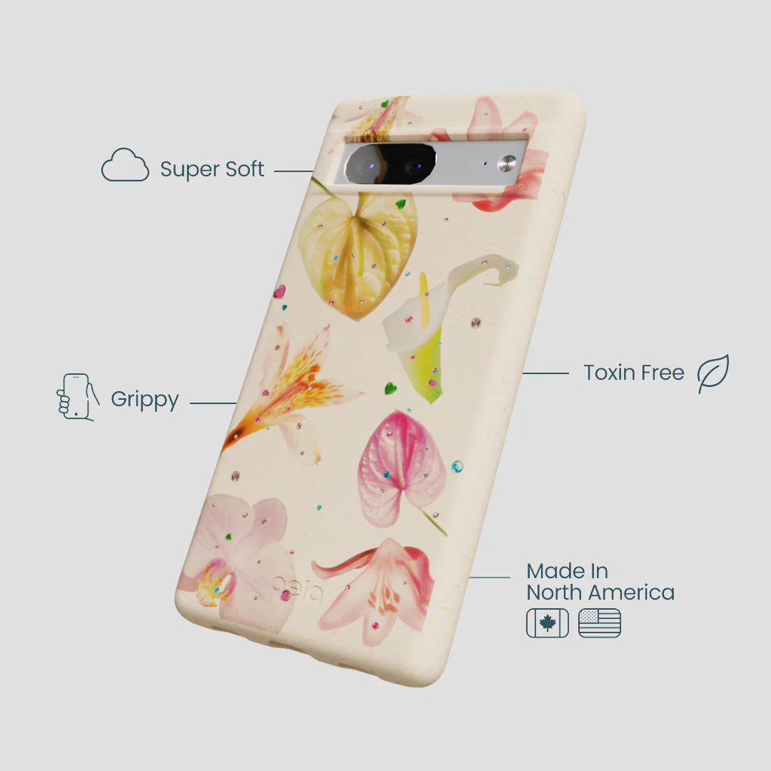 Seashell Rhinestone Bouquet Google Pixel 7 Case - Image 3