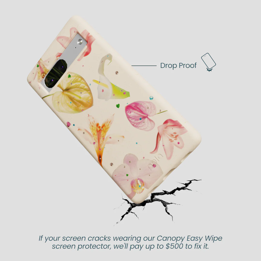 Seashell Rhinestone Bouquet Google Pixel 7 Case - Image 4