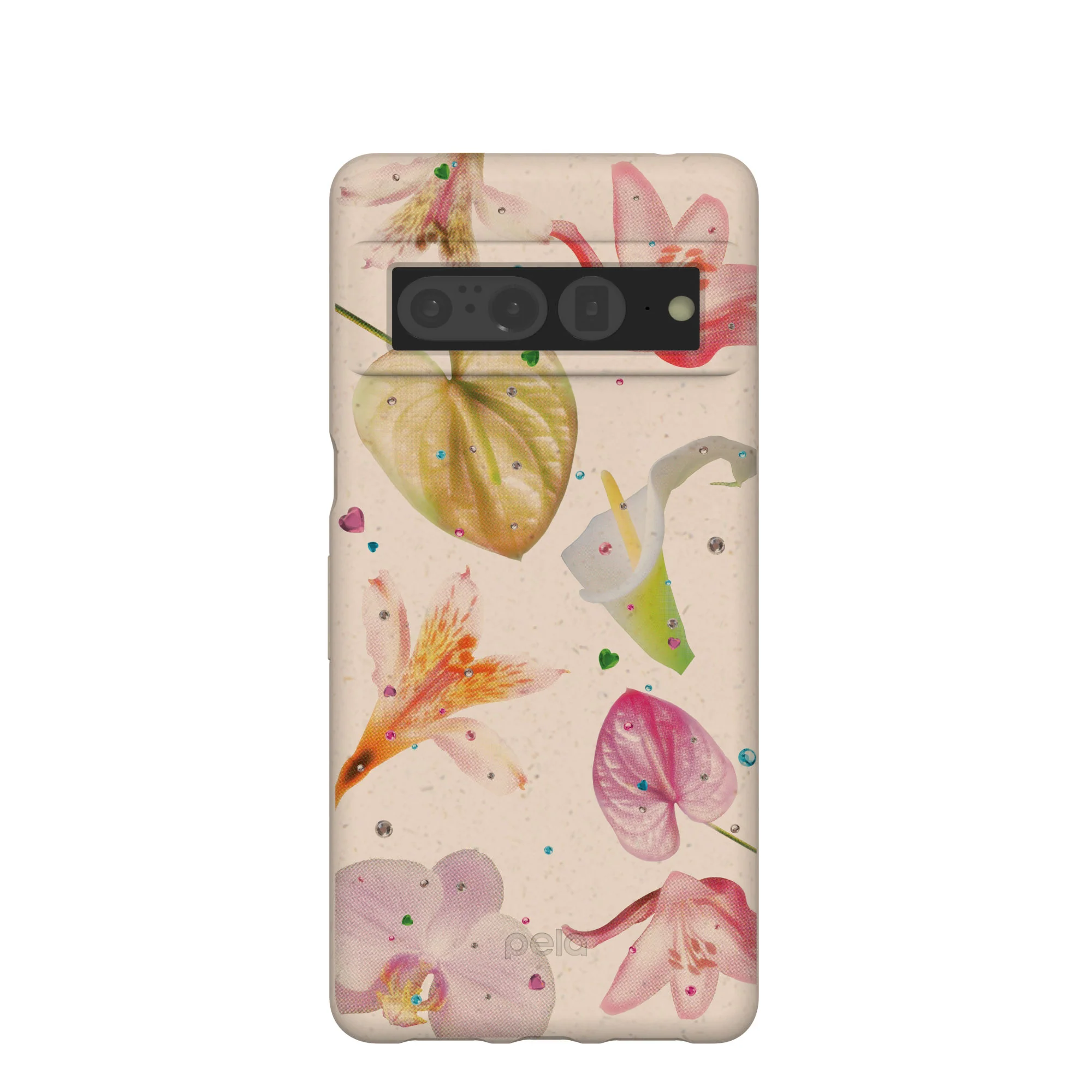 Seashell Rhinestone Bouquet Google Pixel 7 Pro Case