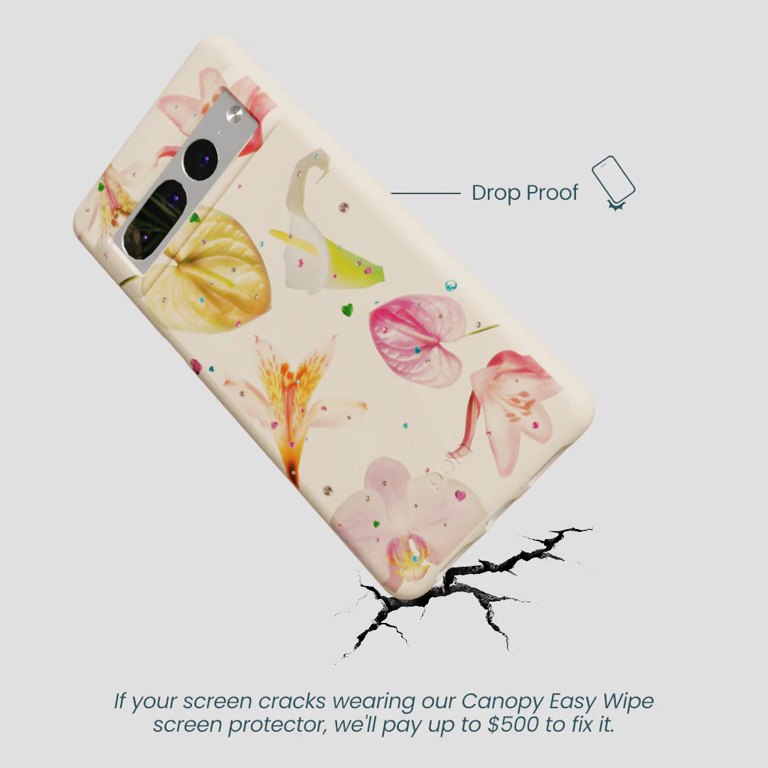 Seashell Rhinestone Bouquet Google Pixel 7 Pro Case - Image 4
