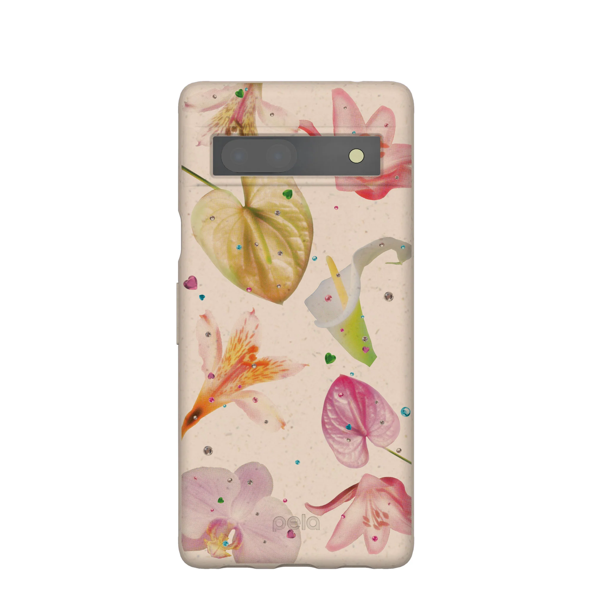 Seashell Rhinestone Bouquet Google Pixel 7a Case